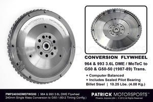 FLW 24036DMEFWG50 PMP: 911 G50 FLYWHEEL CONVERSION TO 964 993 3.6L DME 240MM