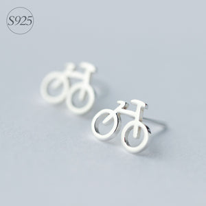 Silver Bicycle Stud Earring-925SLVR