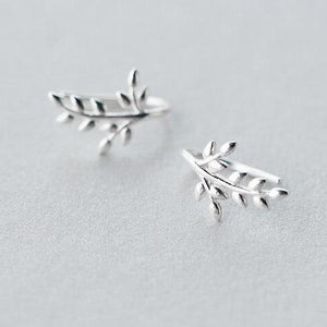 Olive Branch Climber Earrings-925SLVR