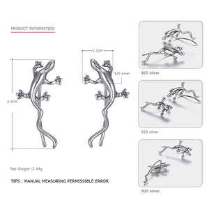 Gecko Climber Earrings-925SLVR