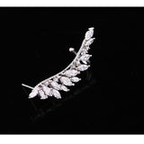 Angel Rhinestone Climber Earrings-925SLVR