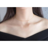 Thin Bead Choker-925SLVR