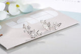 Sparkling Butterfly Climber Earrings-925SLVR