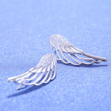 Angel Wing Climber Earrings-925SLVR