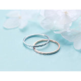 Thin Engraved Criss Cross Midi Ring-925SLVR