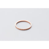 Thin Engraved Criss Cross Midi Ring-925SLVR