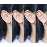 Straight Bar Stud Earrings-925SLVR