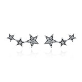 Star Trio Climber Earrings-925SLVR