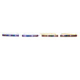 Rainbow Rhinestone Bar Climber Earrings-925SLVR