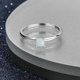 Small Opal Square Ring-925SLVR