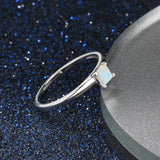 Small Opal Square Ring-925SLVR