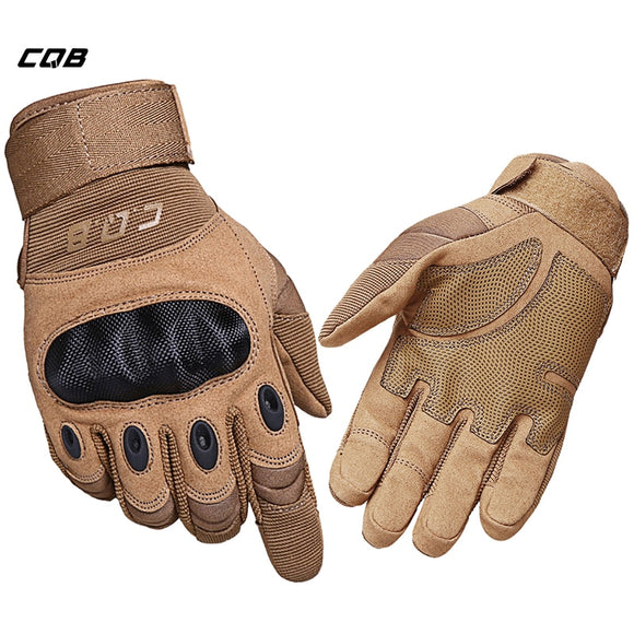 CQB Outdoor  Tactical Gloves Military Full Finger Hiking Cycling Men's Gloves Armor Protection Shell Gloves Motorcycle